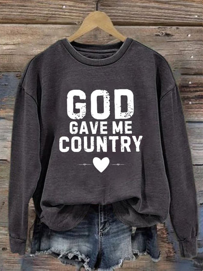 Women'S Casual Faith Print Sweatshirt