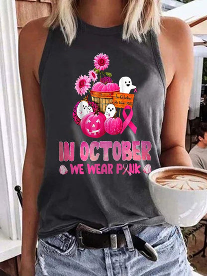 Women's In October We Wear Pink Tank Top
