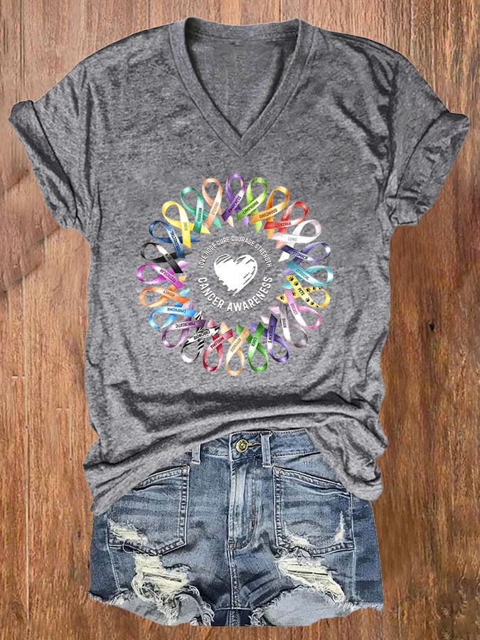 Women's Breast Cancer Awareness Crewneck T-Shirt
