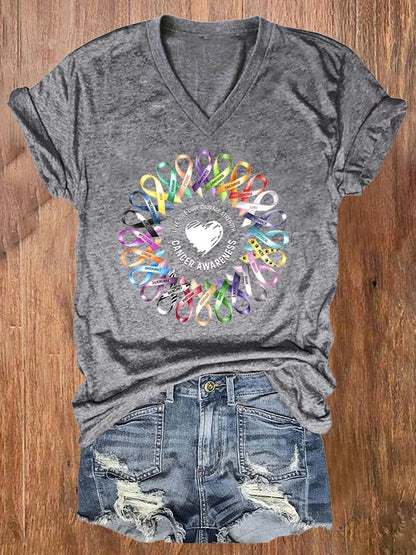 Women's Breast Cancer Awareness Crewneck T-Shirt