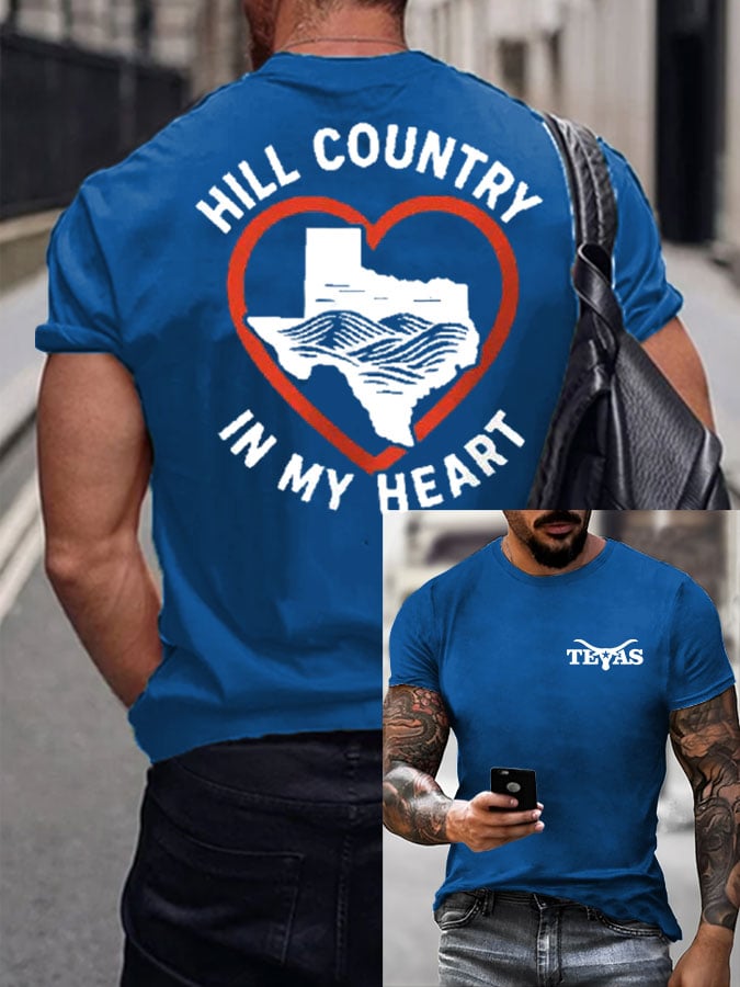 Men's Texas Flooding Print T-Shirt