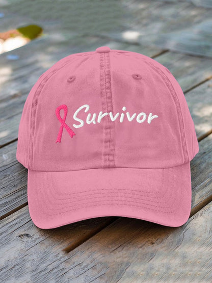 Breast Cancer Survivor Print Hat