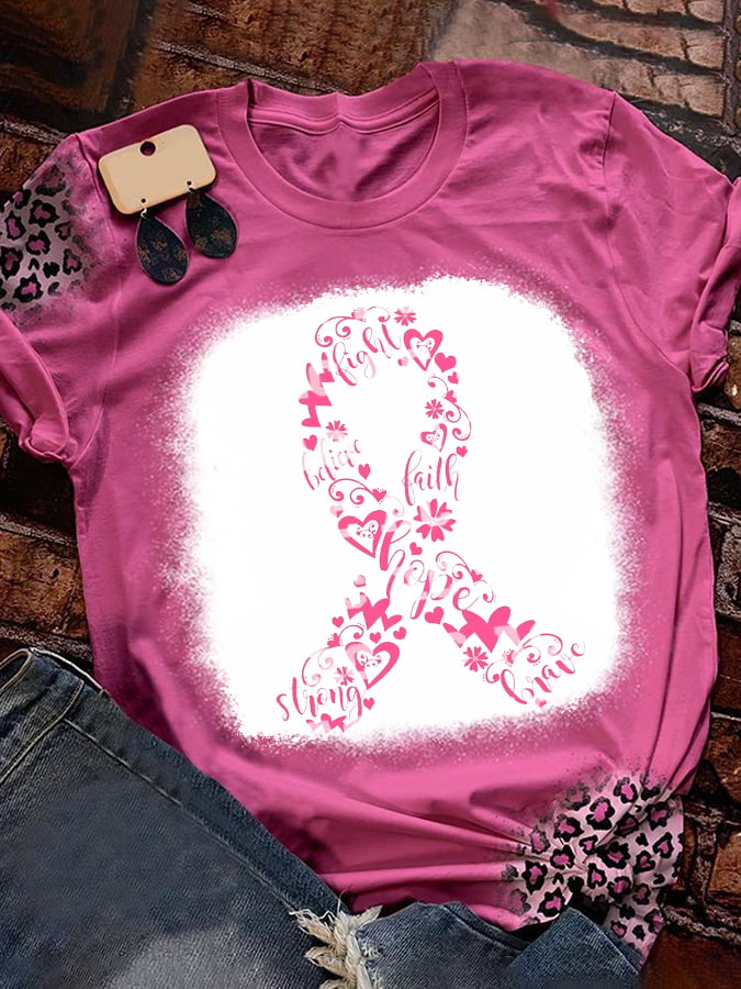 Women's Breast Cancer Awareness Crewneck T-Shirt