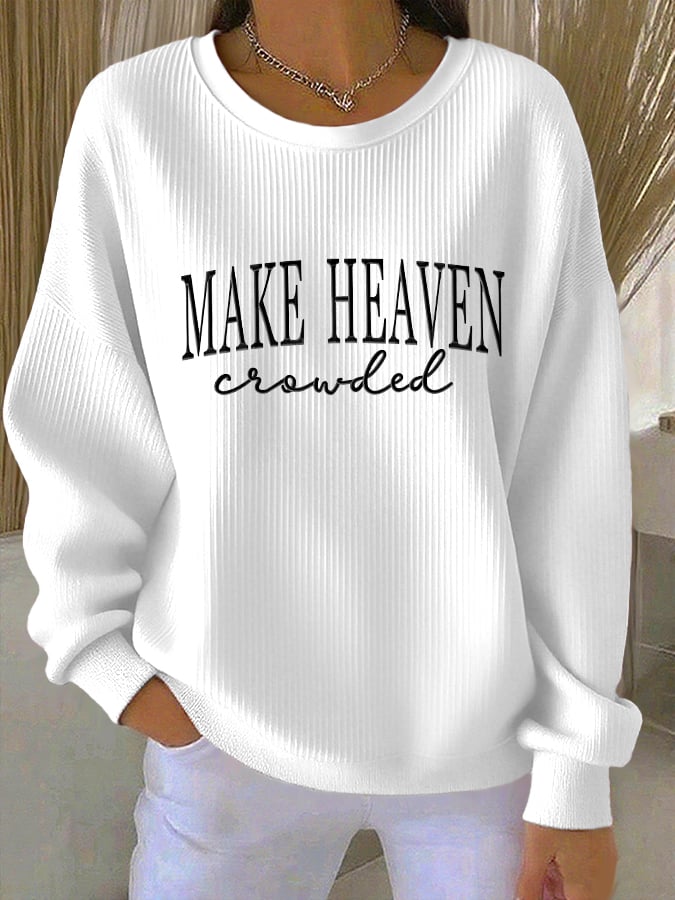 Women'S Casual Faith Print Sweatshirt