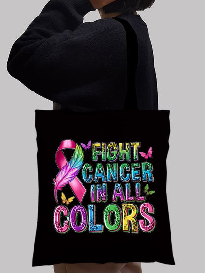 Fight Cancer in All Colors Print Tote Bag