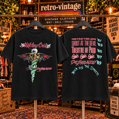 Vintage Mötley Crüe Band Concert T-Shirt