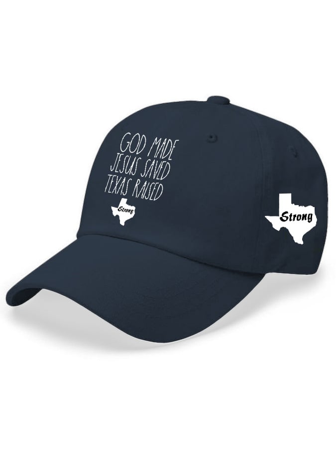 🙏💔Join us in praying for Texas.🙏Retro Texas Strong God Made Jesus Saved Texas Raised Print Baseball Cap