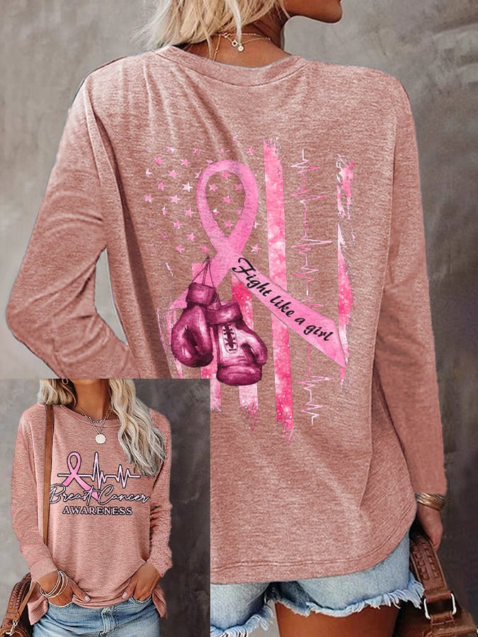 Women's Casual Printed Long Sleeve T-Shirt