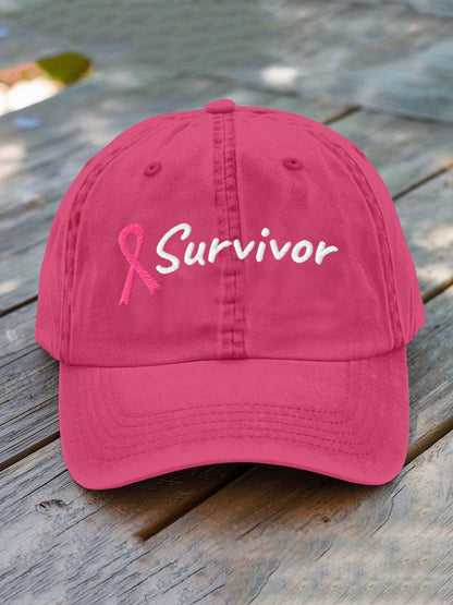 Breast Cancer Survivor Print Hat