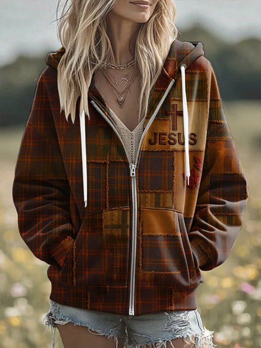 Women's Autumn Western Gradient Print Casual Sweatshirt