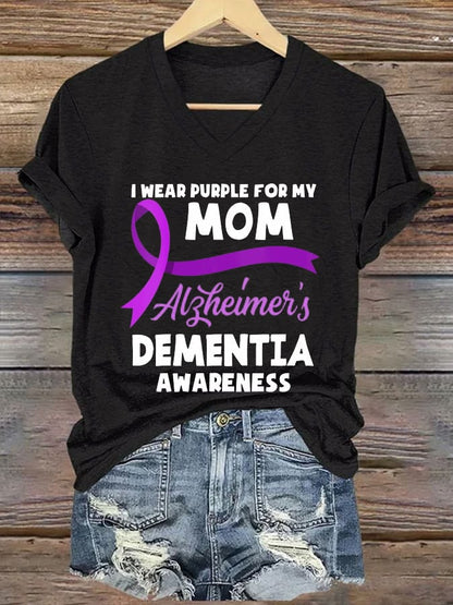Dementia Awareness Vneck Alzheimers T Shirt
