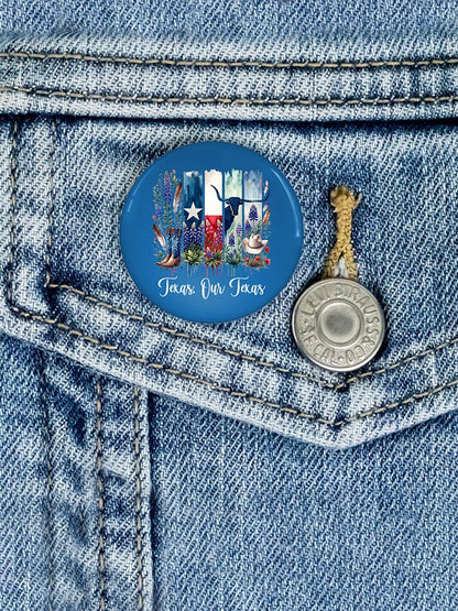 🙏💔Join us in praying for Texas.🙏Vintage Texas Strong Texas Our Texas Print Brooch