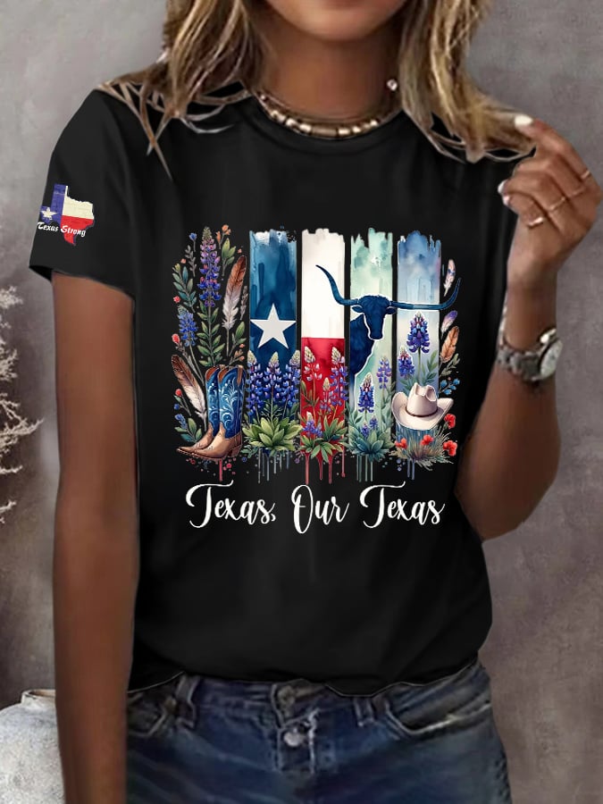 🙏💔Join us in praying for Texas.🙏Retro Texas Strong Texas Our Texas Print T-Shirt