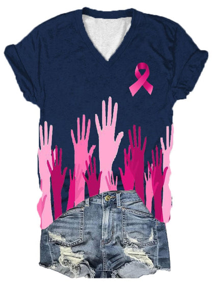 Breast Cancer Women's Printed T-Shirt