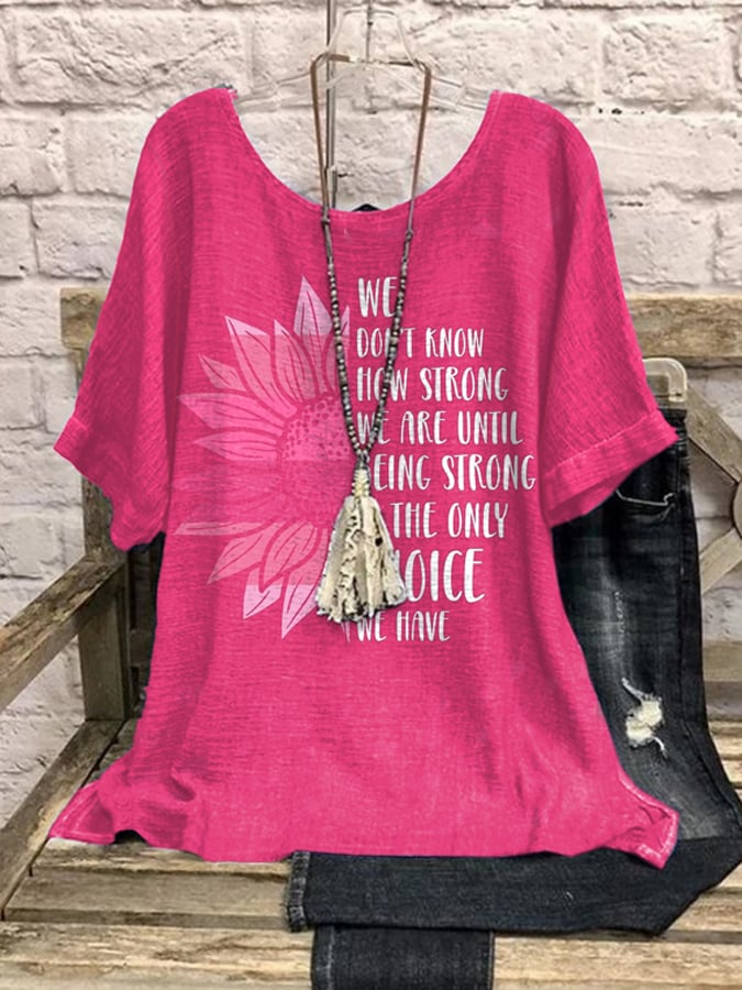 Breast Cancer Awareness Print Tops