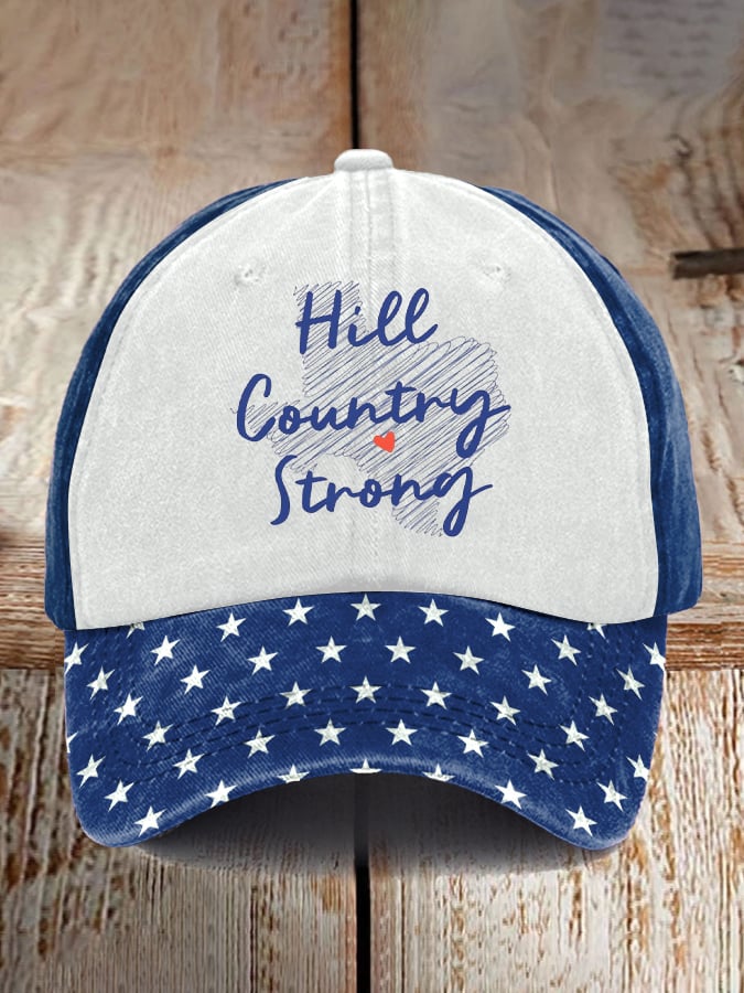 🙏💔Join us in praying for Texas.🙏Unisex Hill Country Strong Print Baseball Cap
