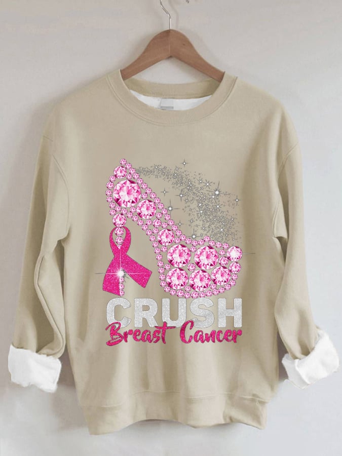 Women's Crush Breast Cancer Print Sweatshirt