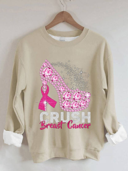 Women's Crush Breast Cancer Print Sweatshirt