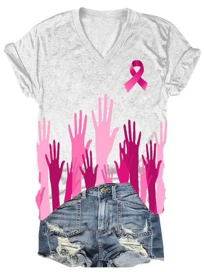 Breast Cancer Women's Printed T-Shirt