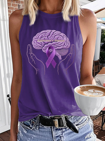 Women's Alzheimer's Knitted Print Vest
