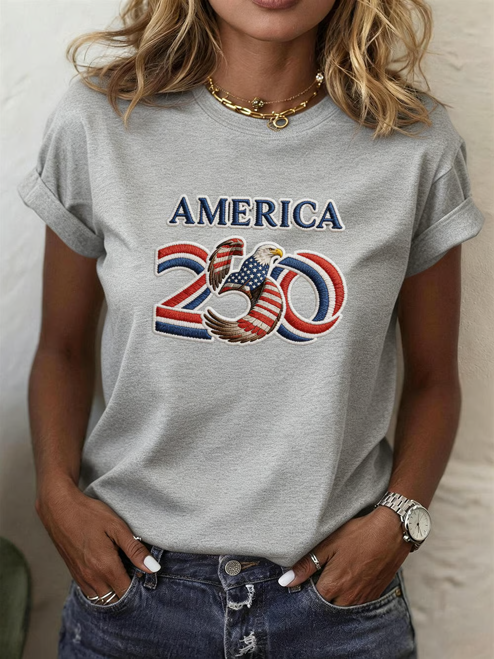 Women's U.S. 250th Anniversary Crew Neck Short-Sleeve T-Shirt