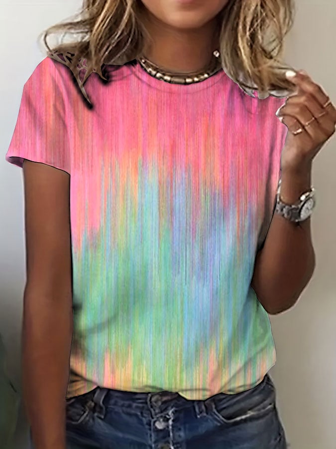 Women's Breast Cancer Print T-shirt