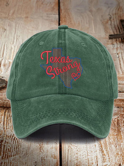 🙏💔Join us in praying for Texas.🙏Retro Texas Strong Print Baseball Cap