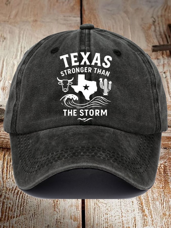🙏💔Join us in praying for Texas.🙏Unisex Texas Stronger Than The Storm Print Baseball Cap