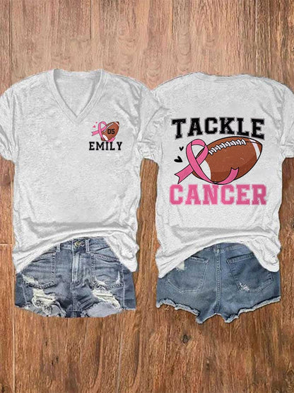 Women's Tackle Breast Cancer T-Shirt