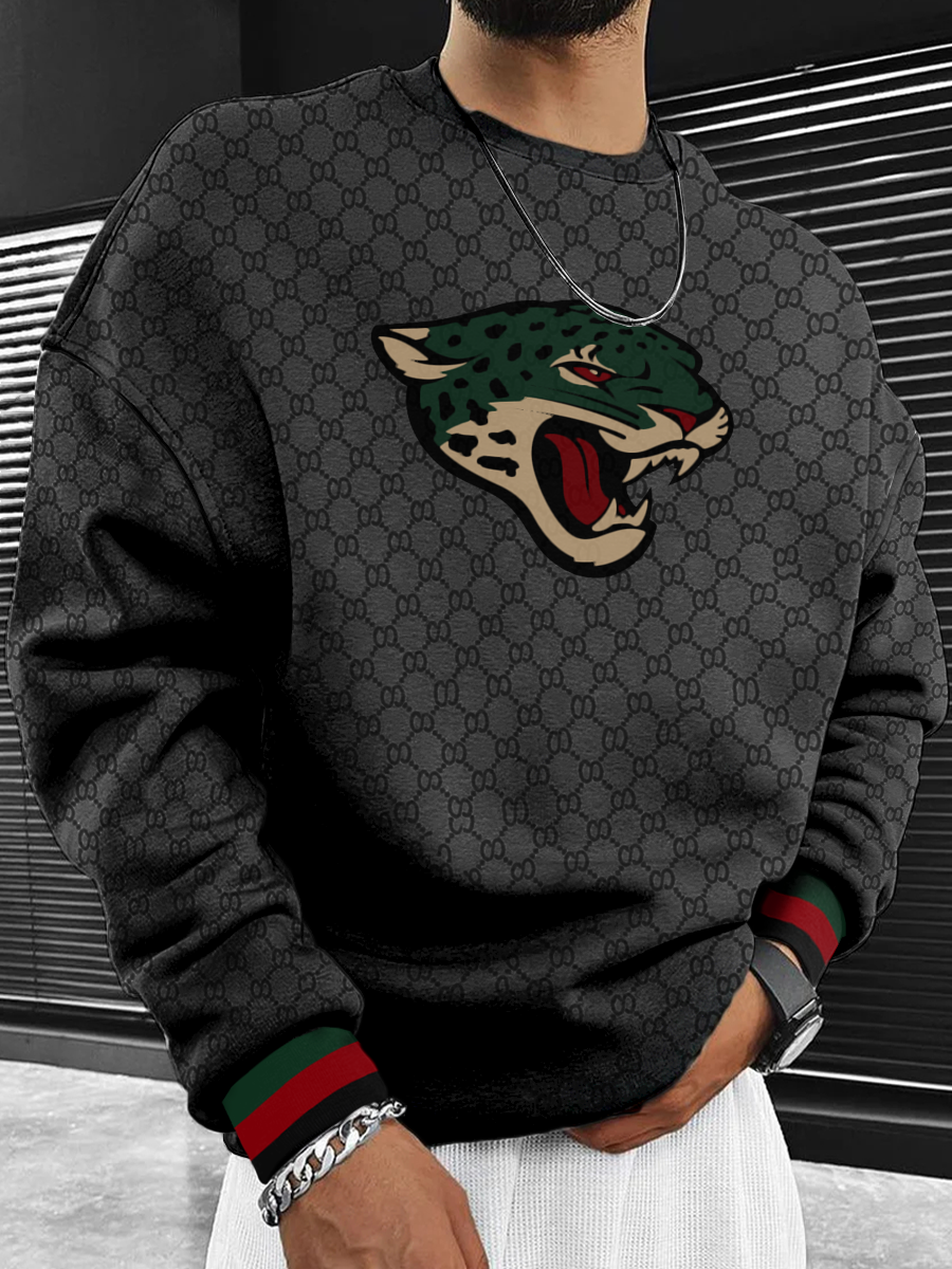 Jacksonville Jaguars  Men's Crew Neck Sweatshirt Black