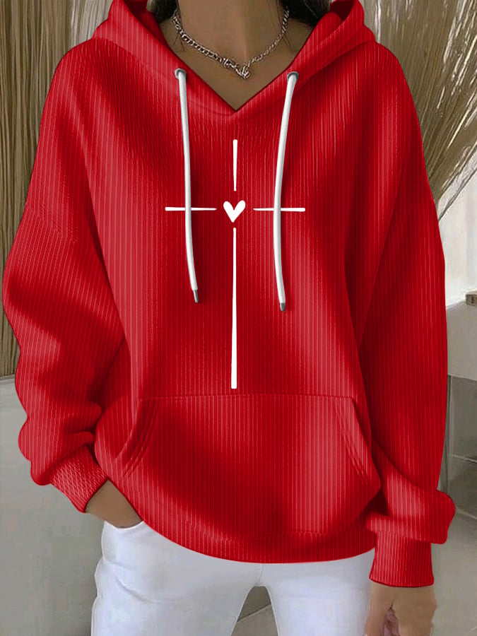 Women's Faith Cross Print Sweatshirt