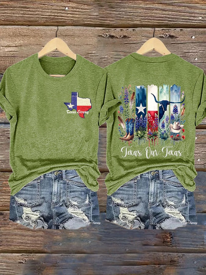 🙏💔Join us in praying for Texas.🙏Retro Texas Strong Texas Our Texas Print T-Shirt