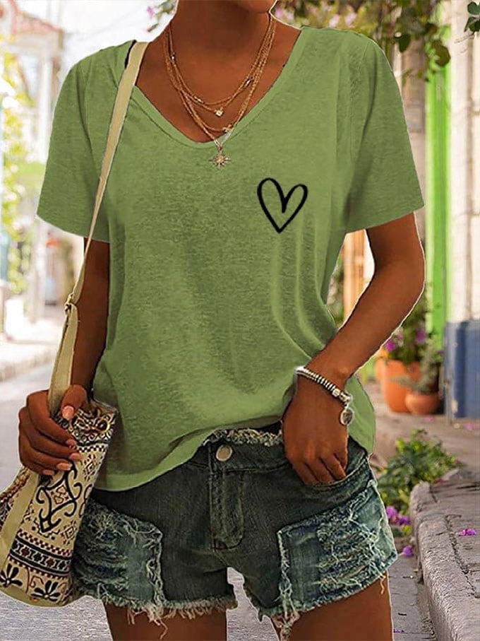 Women's Faith Dear Person Behind Me Cross Print V Neck T-Shirt