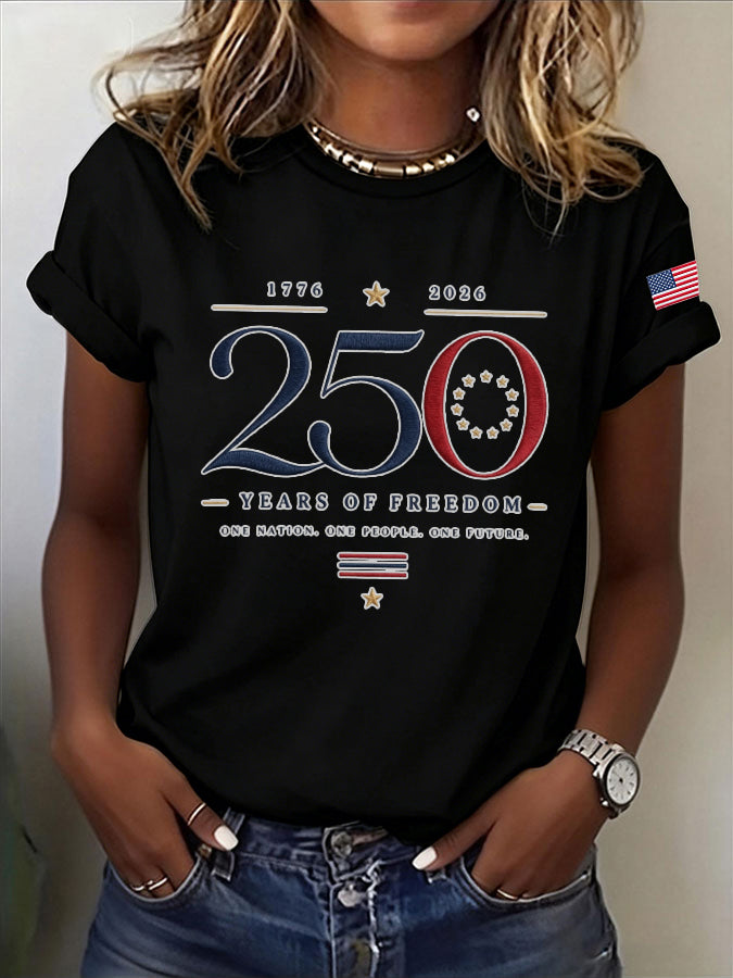 Women's 250 Years of Freedom Crew Neck T-Shirt