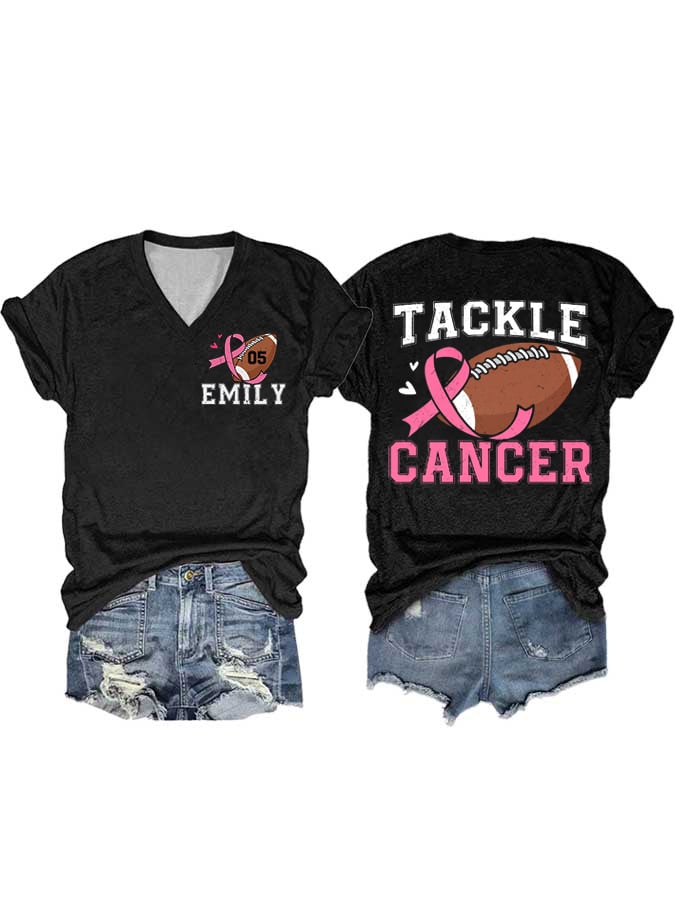 Women's Tackle Breast Cancer T-Shirt