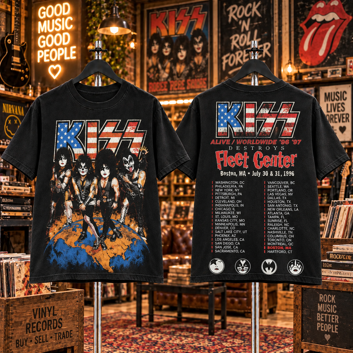 Vintage KISS Band Concert T-Shirt