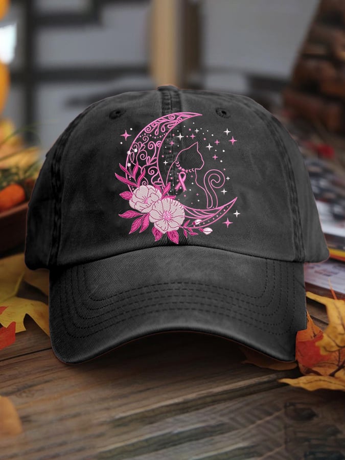 Unisex Breast Cancer Witch Casual Hat