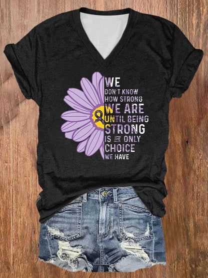 Women's  Alzheimers Awareness Print T-Shirt