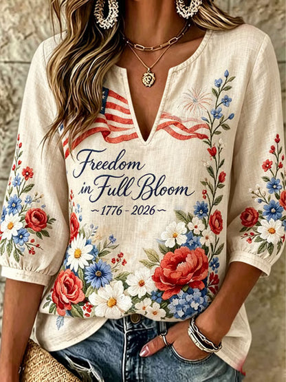 Women's 250th Anniversary Printed Casual Top
