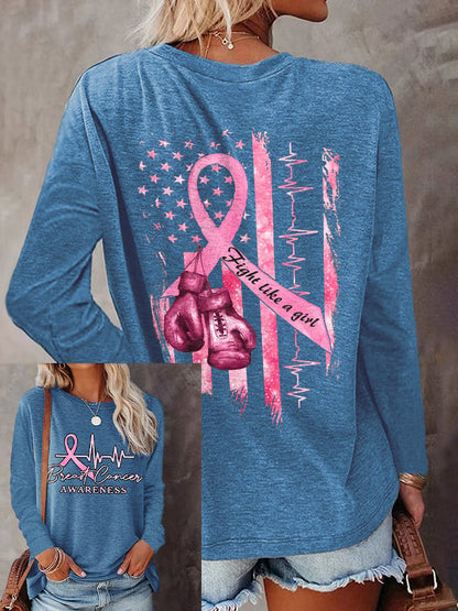 Women's Casual Printed Long Sleeve T-Shirt