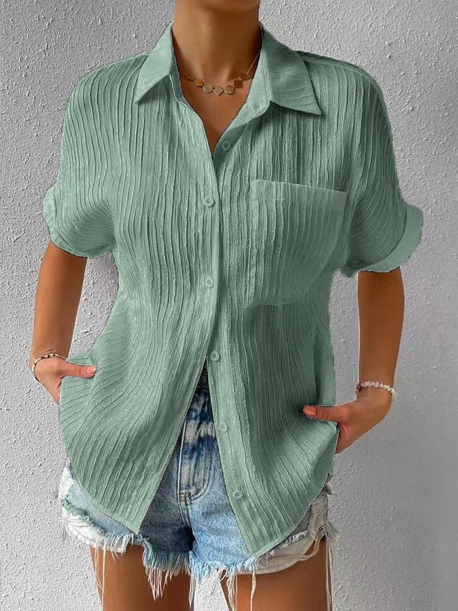 👍Mother's Day Promotion 70% OFF –2025 🌹Women's Button Placket Casual Cotton Shirt(Buy 2 Free Shipping)
