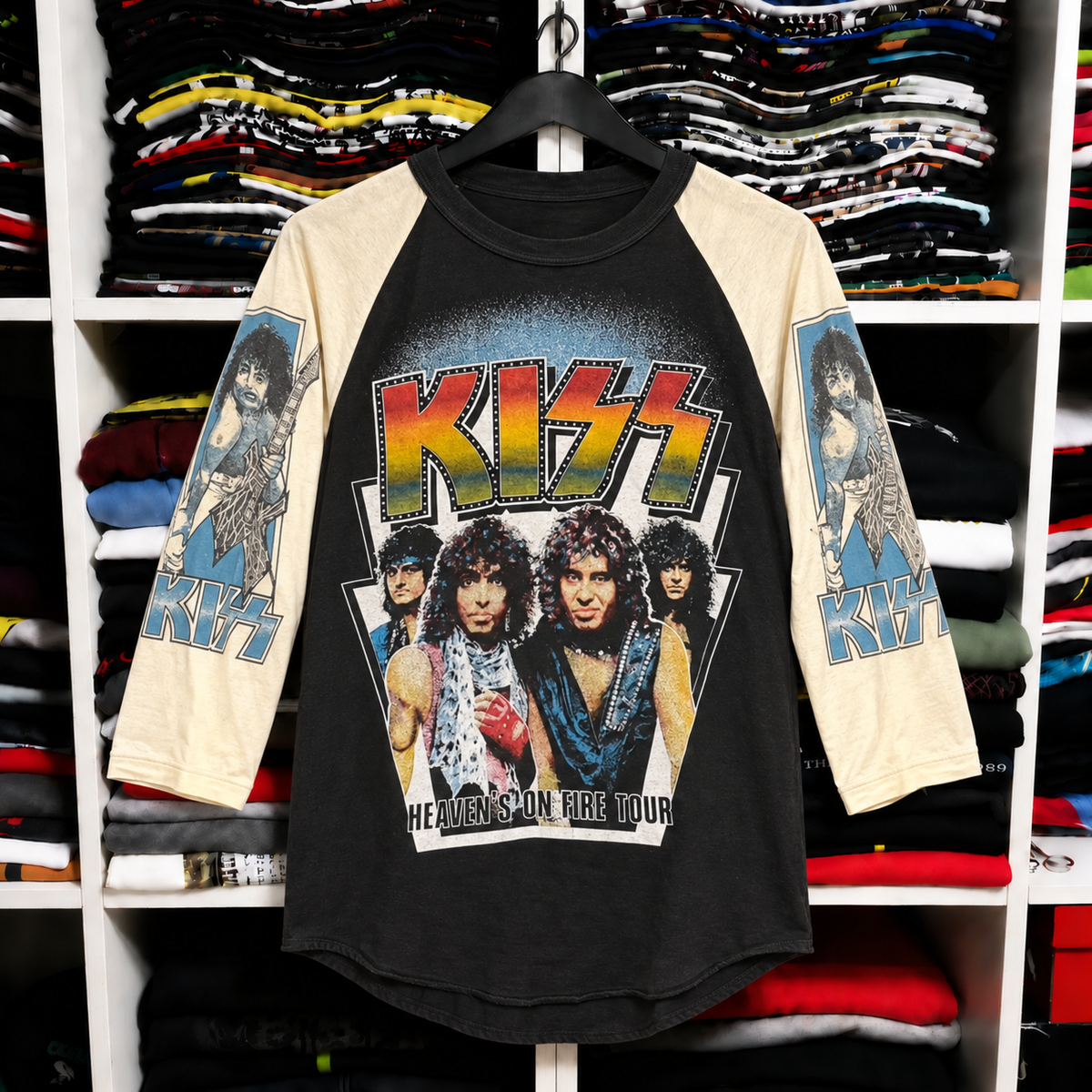 Vintage KISS Animalize Tour Raglan T-Shirt