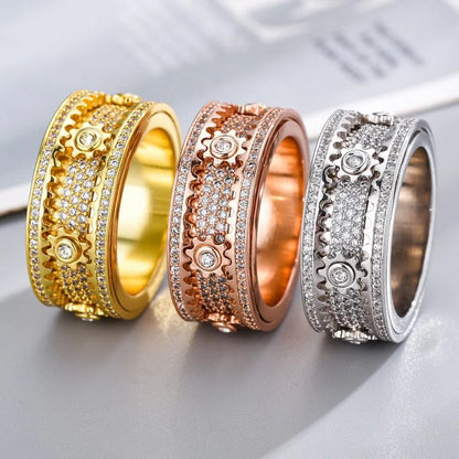 🔥925 Sterling Silver Personalized Stress Reducing Rotatable Gear Ring