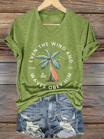 Women'S Casual Christian Scripture Graphic Print Short Sleeve T-Shirt