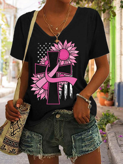 Women's Breast Cancer Awareness Short Sleeve T-Shirt