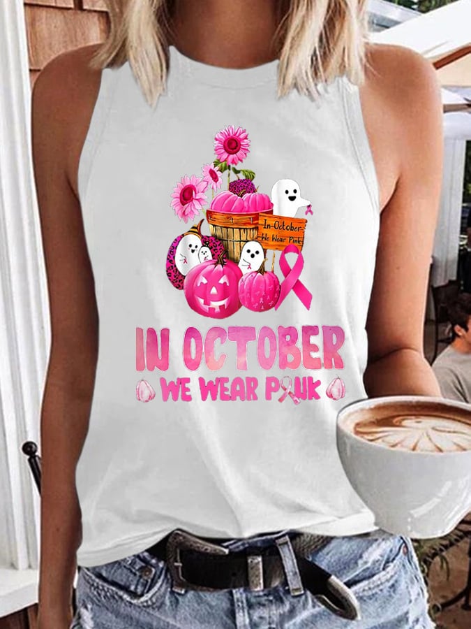 Women's In October We Wear Pink Tank Top