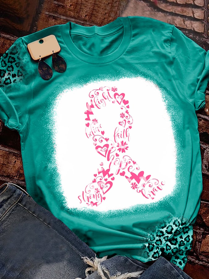 Women's Breast Cancer Awareness Crewneck T-Shirt
