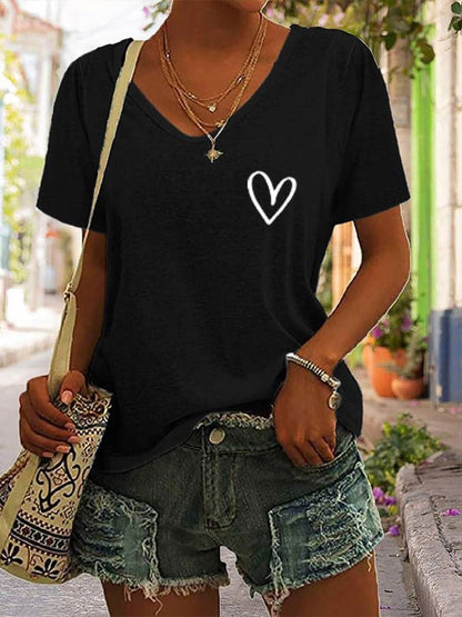 Women's Faith Dear Person Behind Me Cross Print V Neck T-Shirt