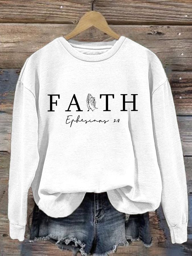 Women's Faith Print Sweatshirt