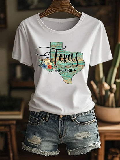 🙏💔Join us in praying for Texas.🙏Women's Texas In My Soul Print T-shirt